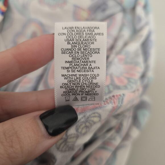 Milly Skirt Womens Small Colorful Floral Jersey Maxi Stretchy Boho Vacay Travel - Picture 5 of 6